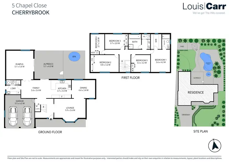 Floorplan of Homely house listing, 5 Chapel Close, Cherrybrook NSW 2126