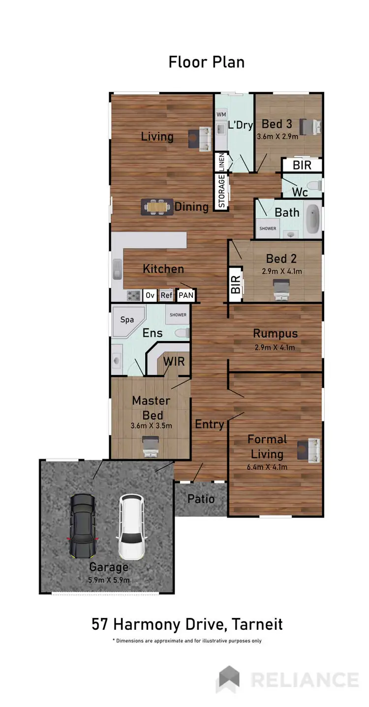 Floorplan of Homely house listing, 57 Harmony Drive, Tarneit VIC 3029