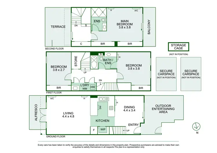 Floorplan of Homely townhouse listing, 1/126-128 Burnley Street, Richmond VIC 3121