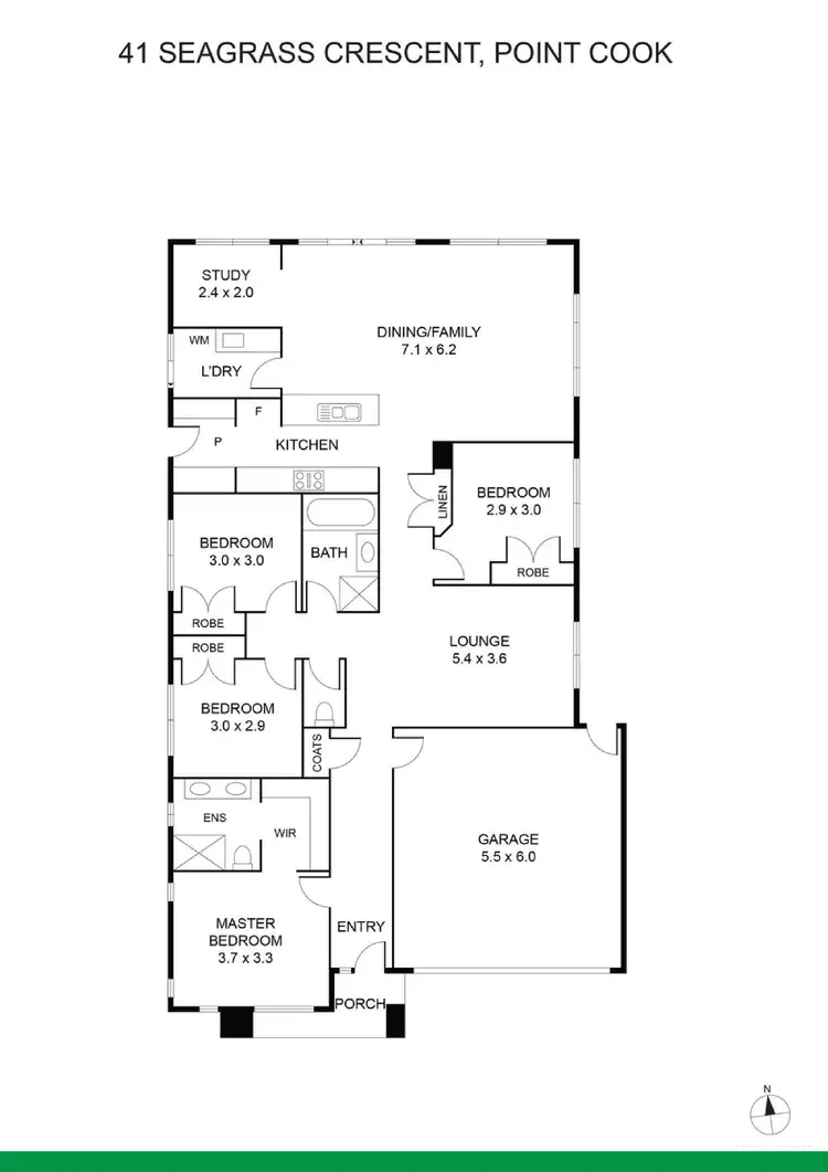 Floorplan of Homely house listing, 41 Seagrass Crescent, Point Cook VIC 3030