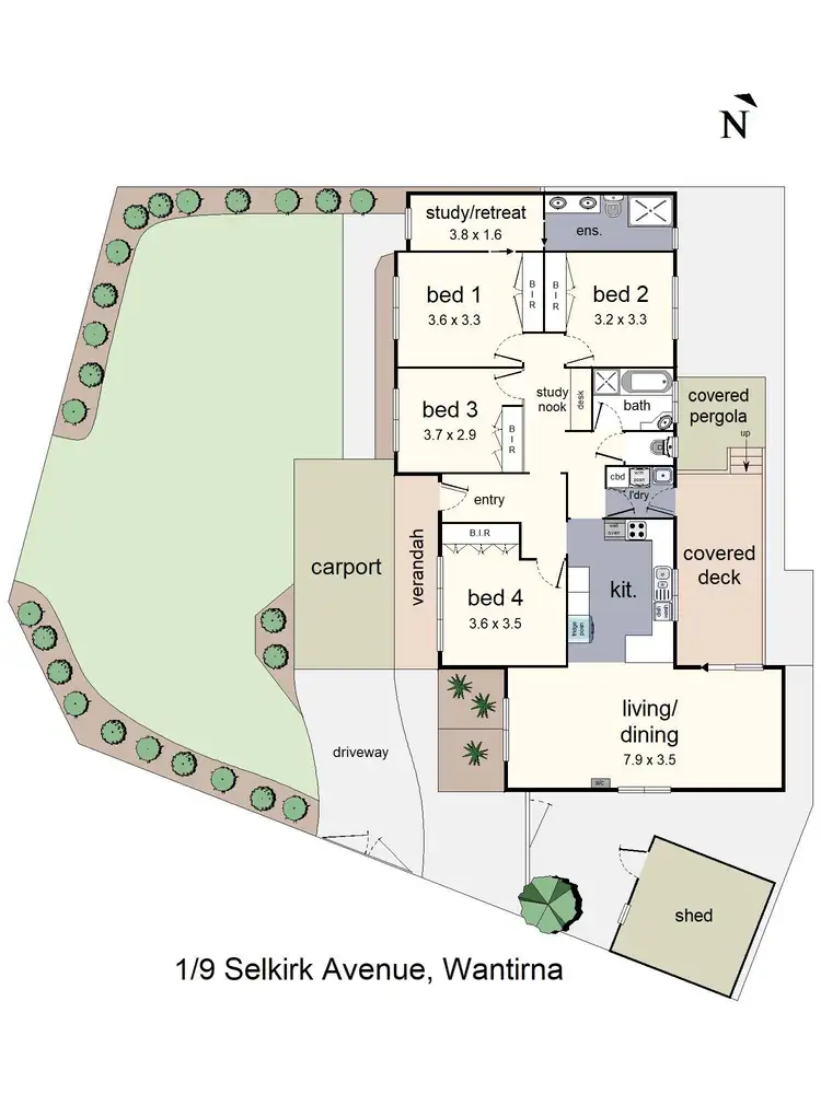 Floorplan of Homely house listing, 1/9 Selkirk Avenue, Wantirna VIC 3152