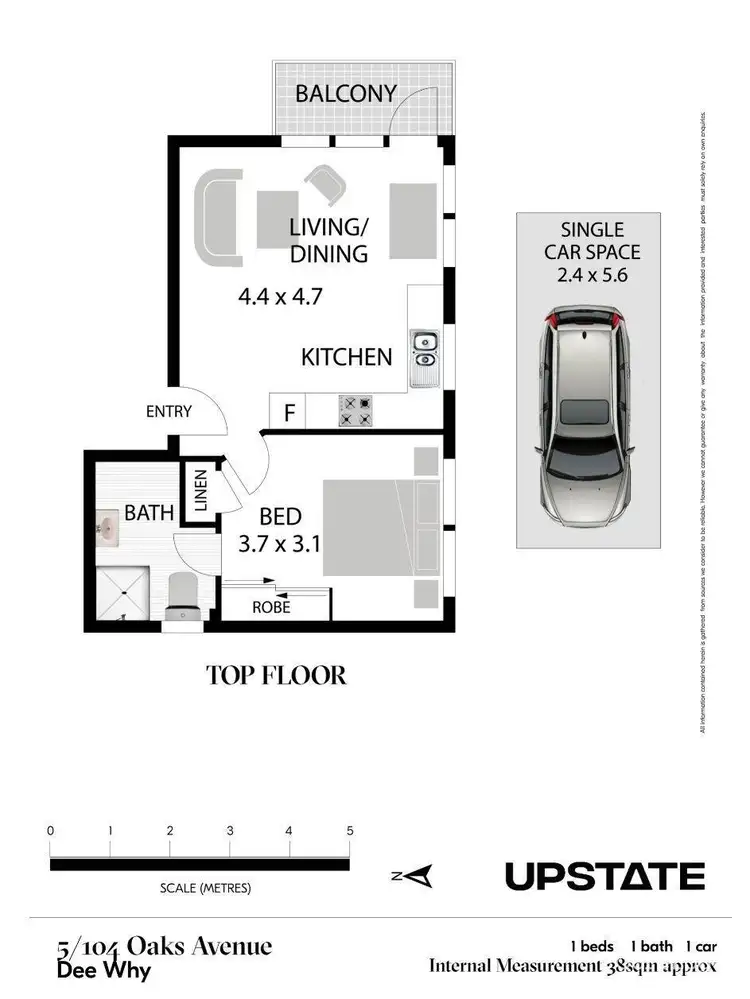 Floorplan of Homely unit listing, 5/104 Oaks Avenue, Dee Why NSW 2099