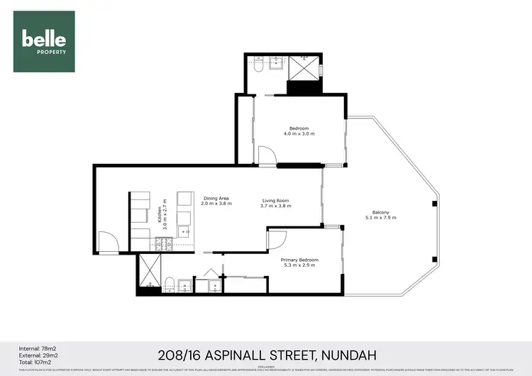 Floorplan of Homely apartment listing, 208/16 Aspinall Street, Nundah QLD 4012