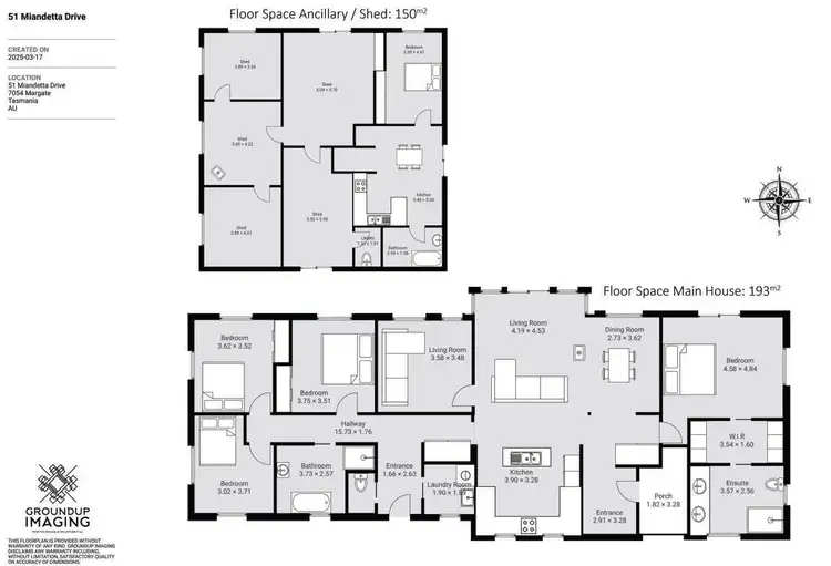 Floorplan of Homely house listing, 51 Miandetta Drive, Margate TAS 7054