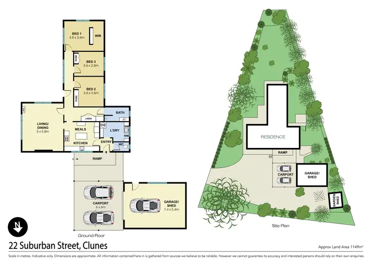 Floorplan of Homely house listing, 22 Suburban Street, Clunes VIC 3370