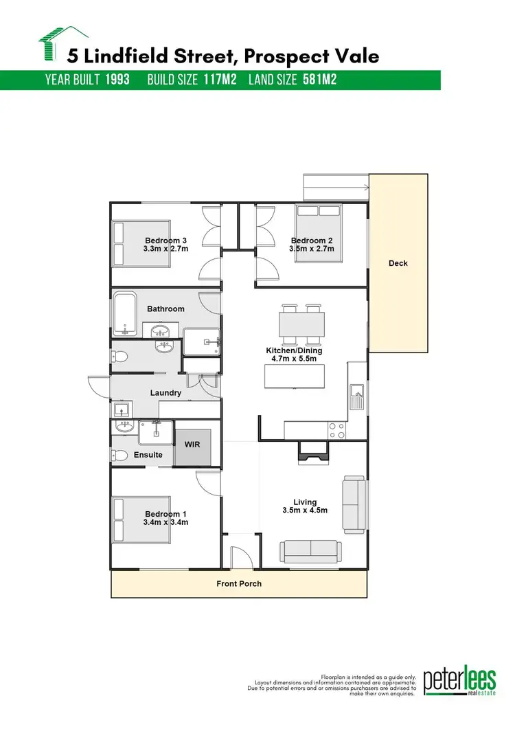 Floorplan of Homely house listing, 5 Lindfield Place, Prospect Vale TAS 7250