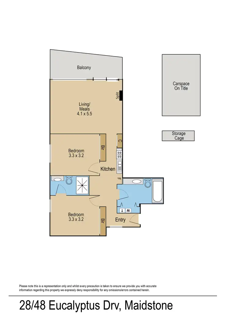 Floorplan of Homely apartment listing, 28/48 Eucalyptus Drive, Maidstone VIC 3012