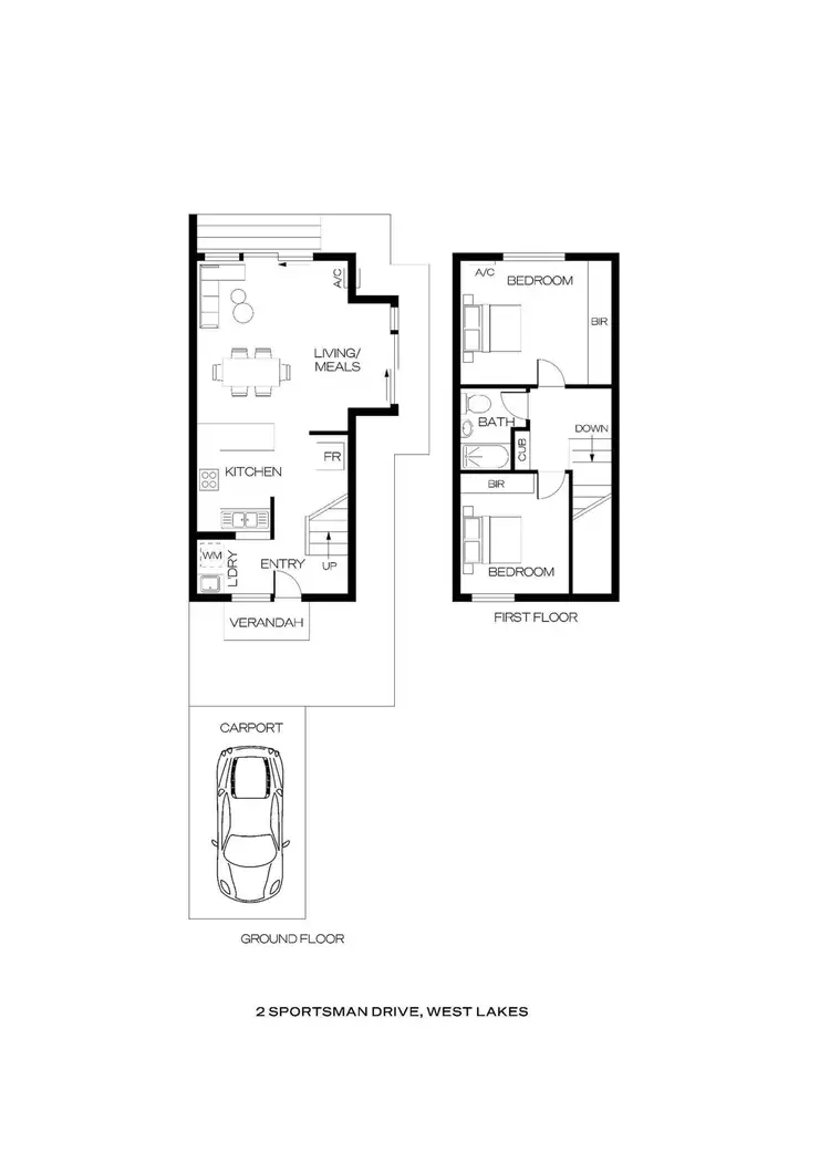 Floorplan of Homely townhouse listing, 2 Sportsmans Drive, West Lakes SA 5021