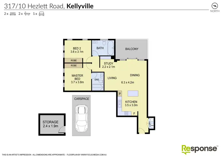Floorplan of Homely apartment listing, 317/10 Hezlett Road, North Kellyville NSW 2155