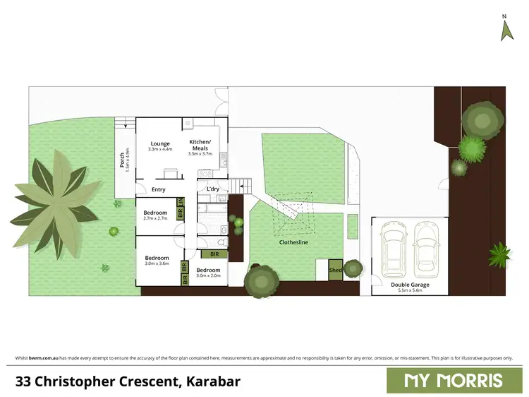 Floorplan of Homely house listing, 33 Christopher Crescent, Karabar NSW 2620
