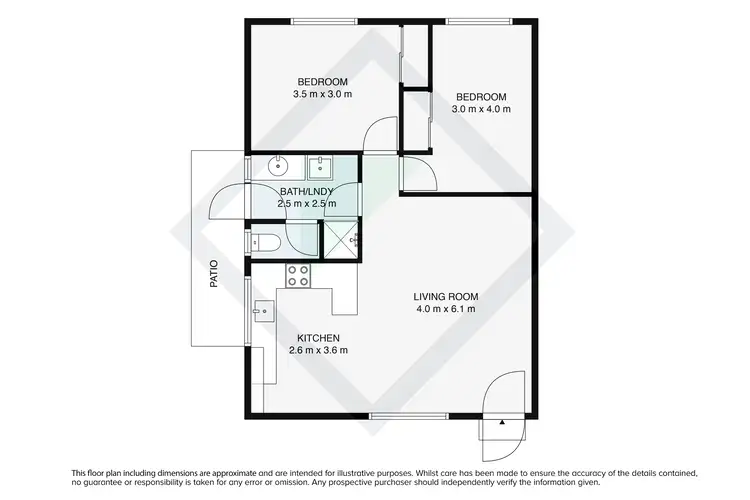 Floorplan of Homely unit listing, 1/17A Schubert Crescent, Wodonga VIC 3690