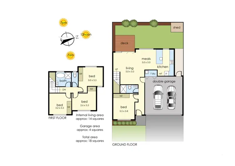 Floorplan of Homely townhouse listing, 21 Pindari Crescent, Langwarrin VIC 3910