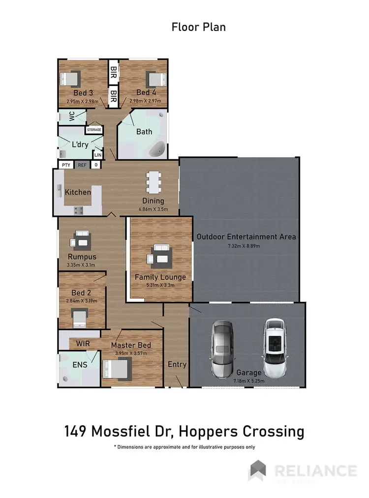 Floorplan of Homely house listing, 149 Mossfiel Drive, Hoppers Crossing VIC 3029