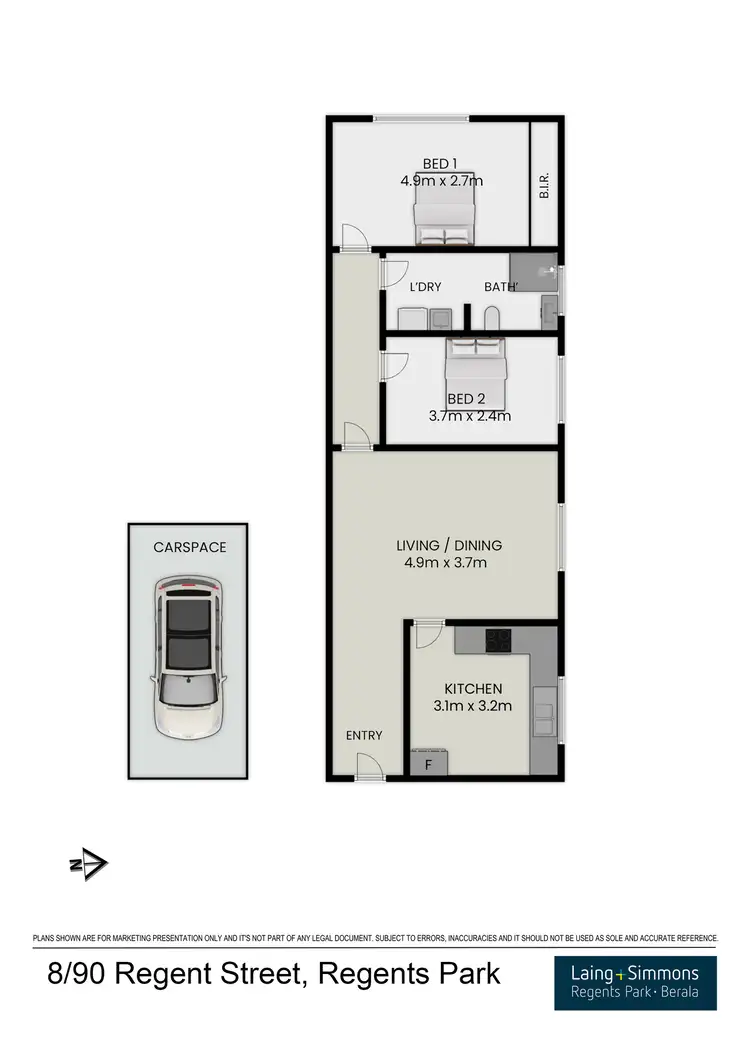 Floorplan of Homely unit listing, 8/90 Regent Street, Regents Park NSW 2143