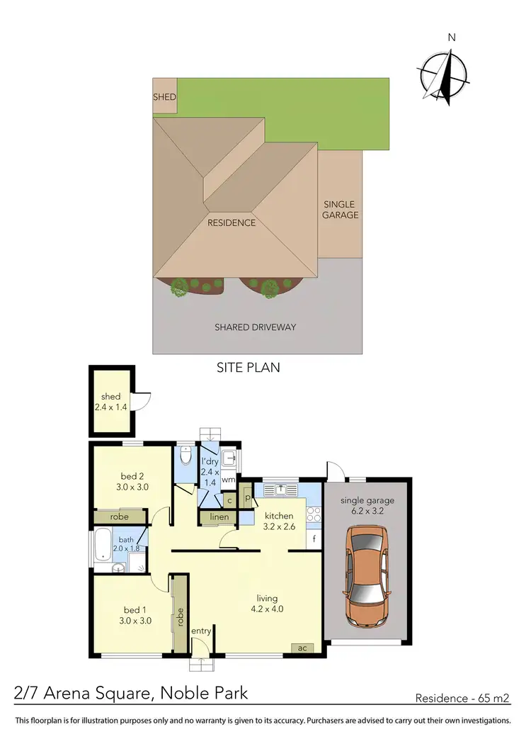 Floorplan of Homely unit listing, 2/7 Arena Square, Noble Park VIC 3174