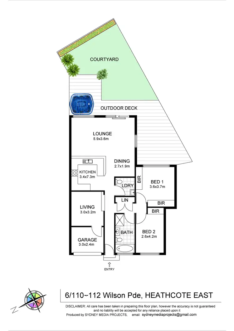 Floorplan of Homely villa listing, 6/110-112 Wilson Parade, Heathcote NSW 2233