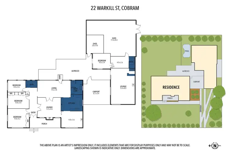 Floorplan of Homely house listing, 22 Warkil Street, Cobram VIC 3644