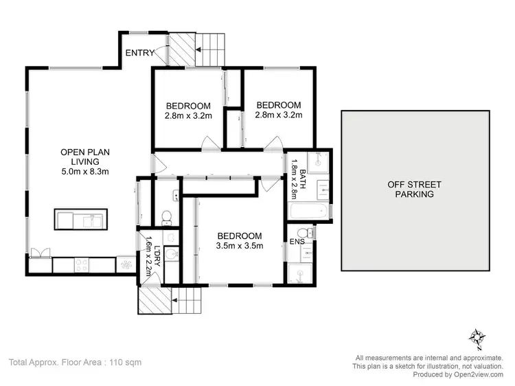 Floorplan of Homely unit listing, 1/38 Weston Hill Rd Road, Sorell TAS 7172