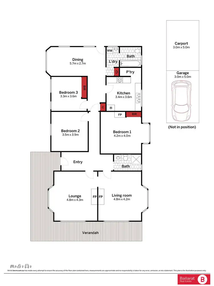 Floorplan of Homely house listing, 3 St Aidans Drive, Lake Wendouree VIC 3350