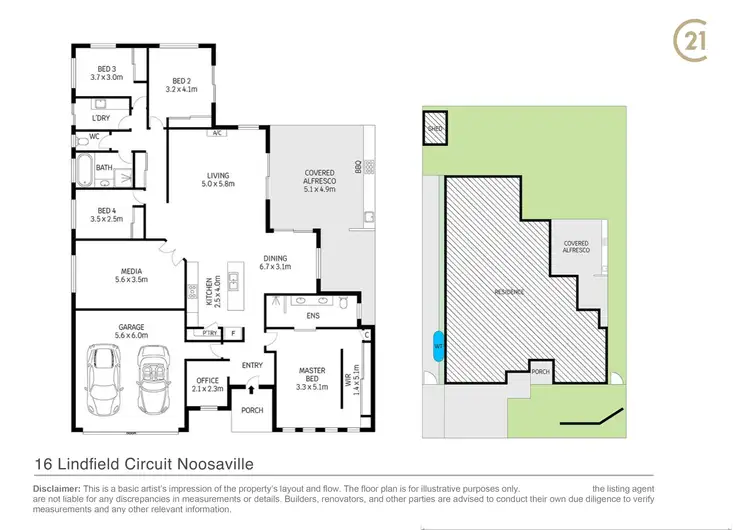 Floorplan of Homely house listing, 16 Lindfield Circuit, Noosaville QLD 4566