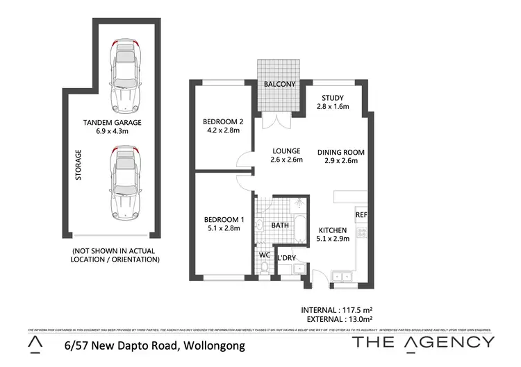 Floorplan of Homely apartment listing, 6/57 New Dapto Road, Wollongong NSW 2500