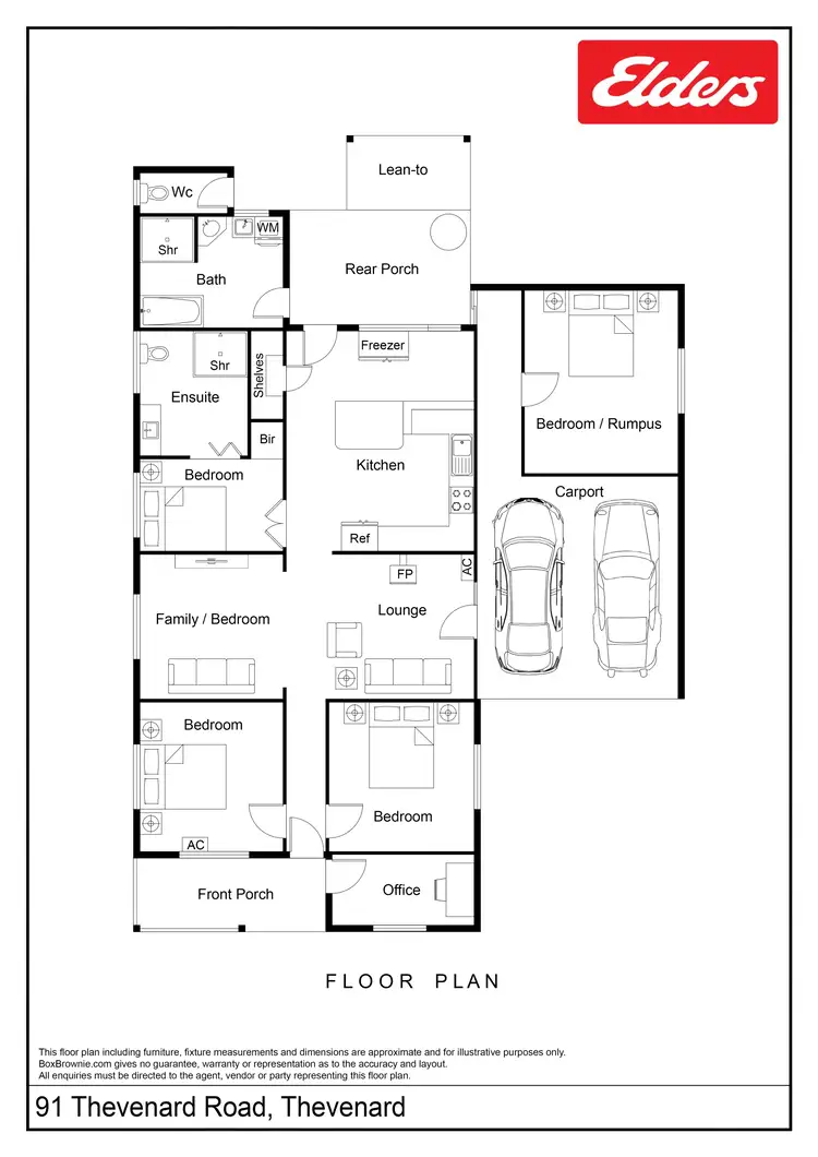 Floorplan of Homely house listing, 91 Thevenard Road, Thevenard SA 5690
