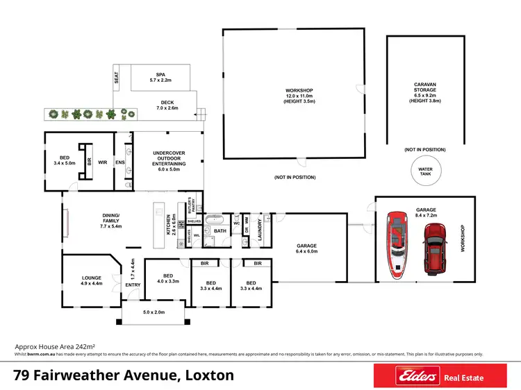 Floorplan of Homely house listing, 79 Fairweather Avenue, Loxton SA 5333