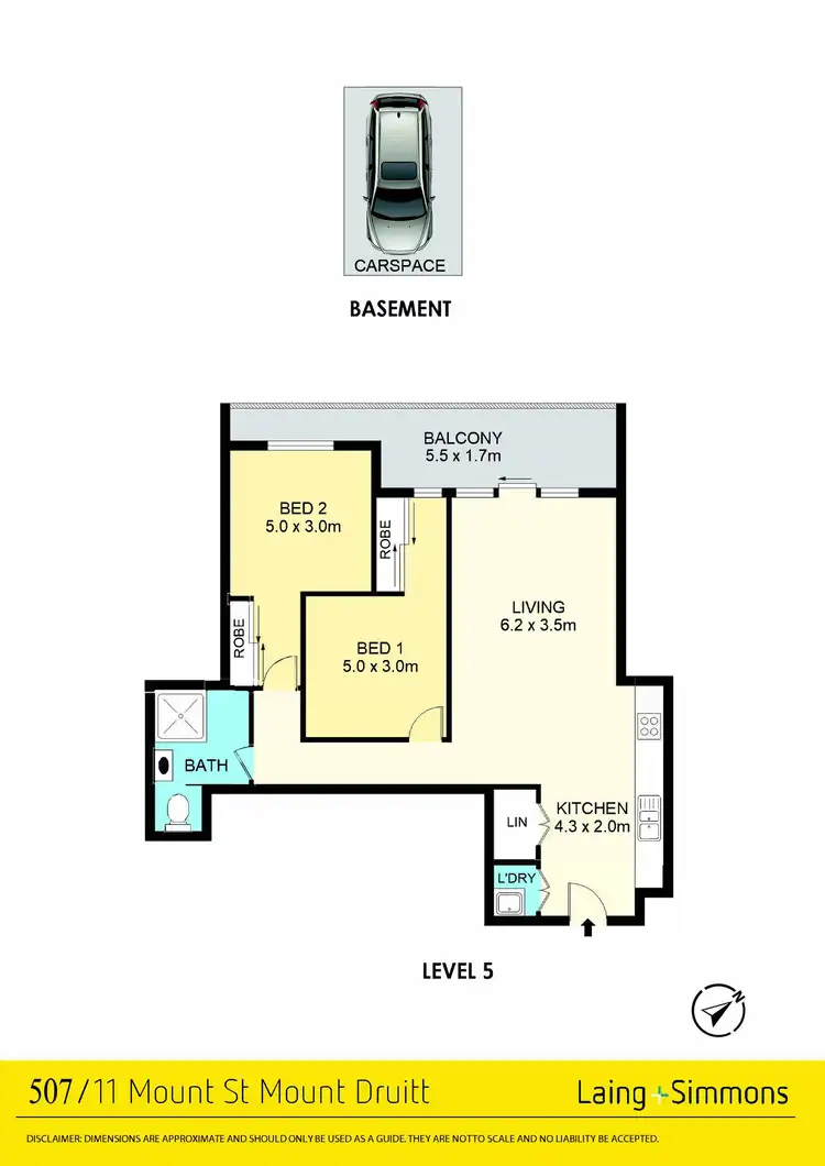 Floorplan of Homely unit listing, 507/11 Mount Street, Mount Druitt NSW 2770
