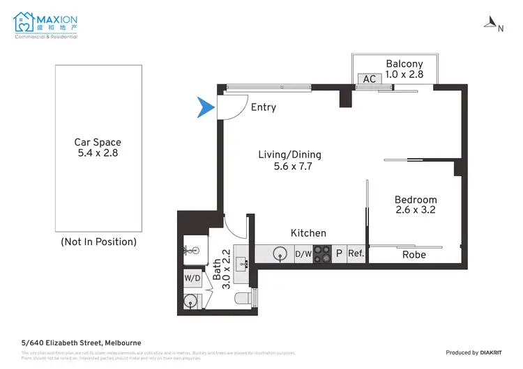 Floorplan of Homely apartment listing, 5/640 Elizabeth Street, Melbourne VIC 3000