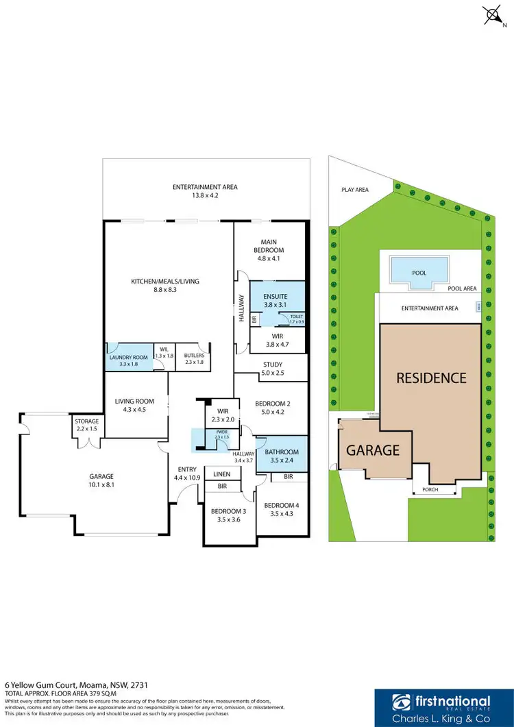 Floorplan of Homely house listing, 6 Yellow Gum Court, Moama NSW 2731