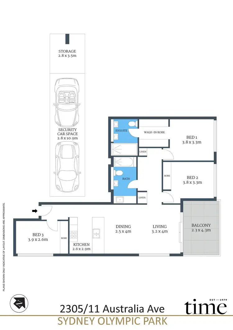 Floorplan of Homely apartment listing, 2305/11 Australia Avenue, Sydney Olympic Park NSW 2127