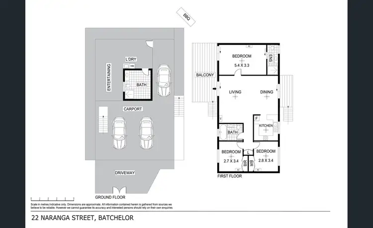 Floorplan of Homely house listing, 22 Naranga Street, Batchelor NT 845