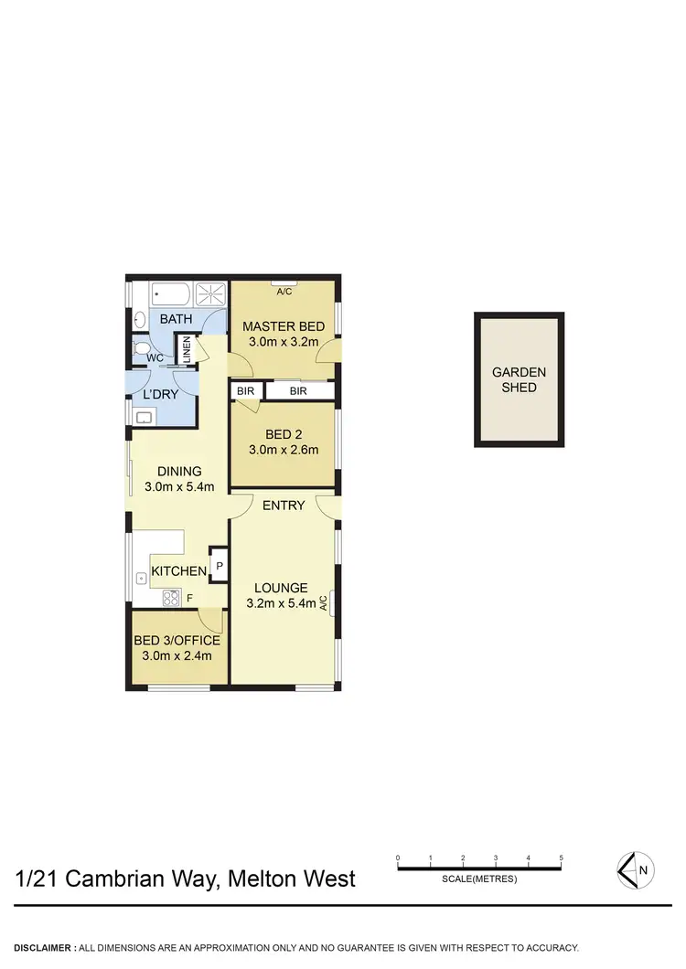 Floorplan of Homely unit listing, 1/21 Cambrian Way, Melton West VIC 3337