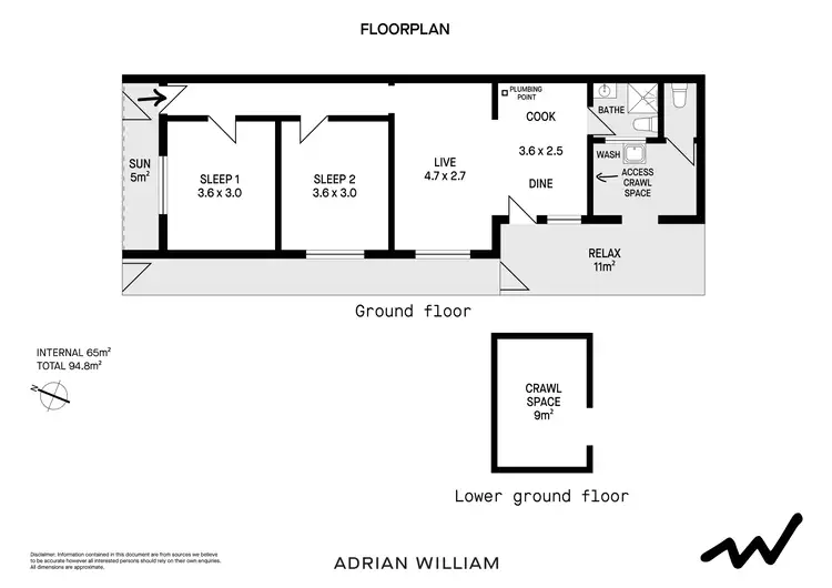 Floorplan of Homely house listing, 1A Yaralla Street, Newtown NSW 2042
