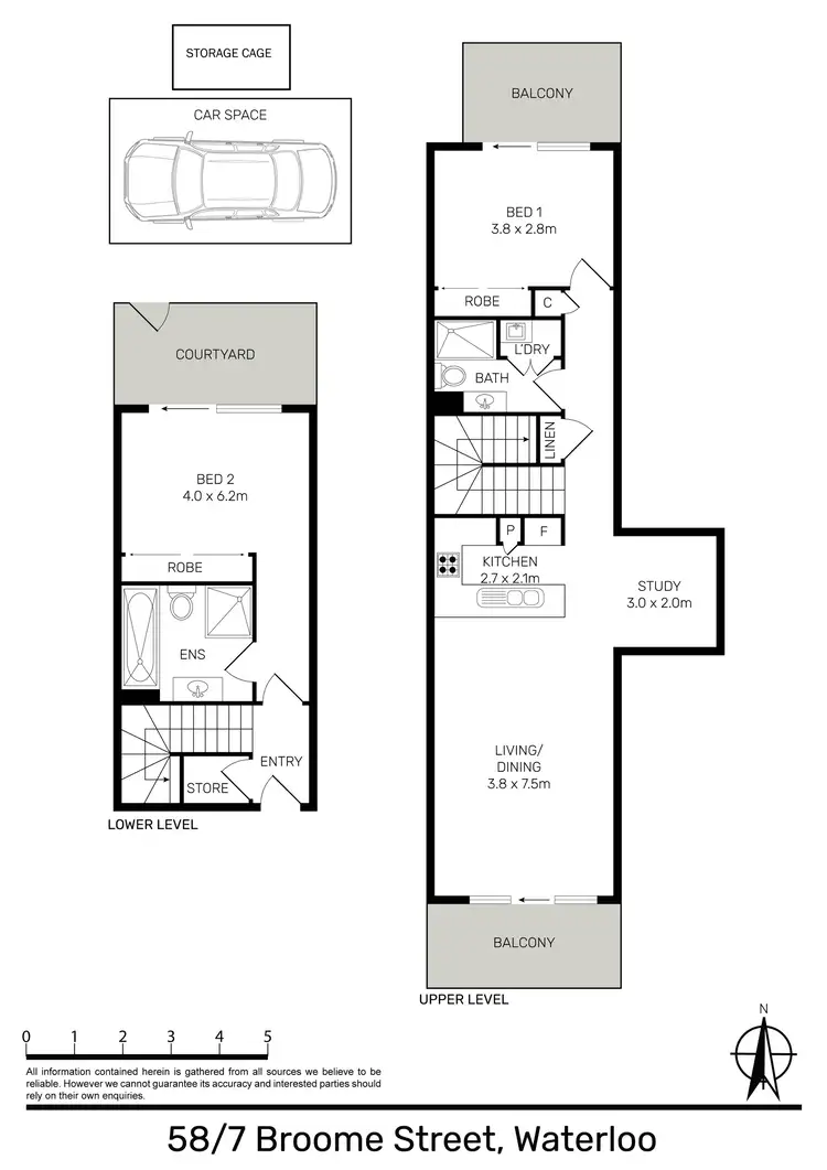 Floorplan of Homely apartment listing, 58/7 Broome Street, Waterloo NSW 2017