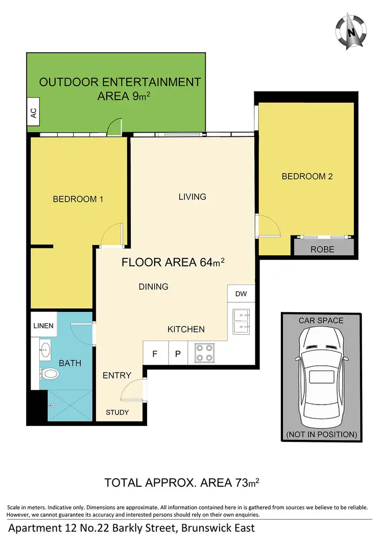 Floorplan of Homely apartment listing, 12/22 Barkly Street, Brunswick East VIC 3057
