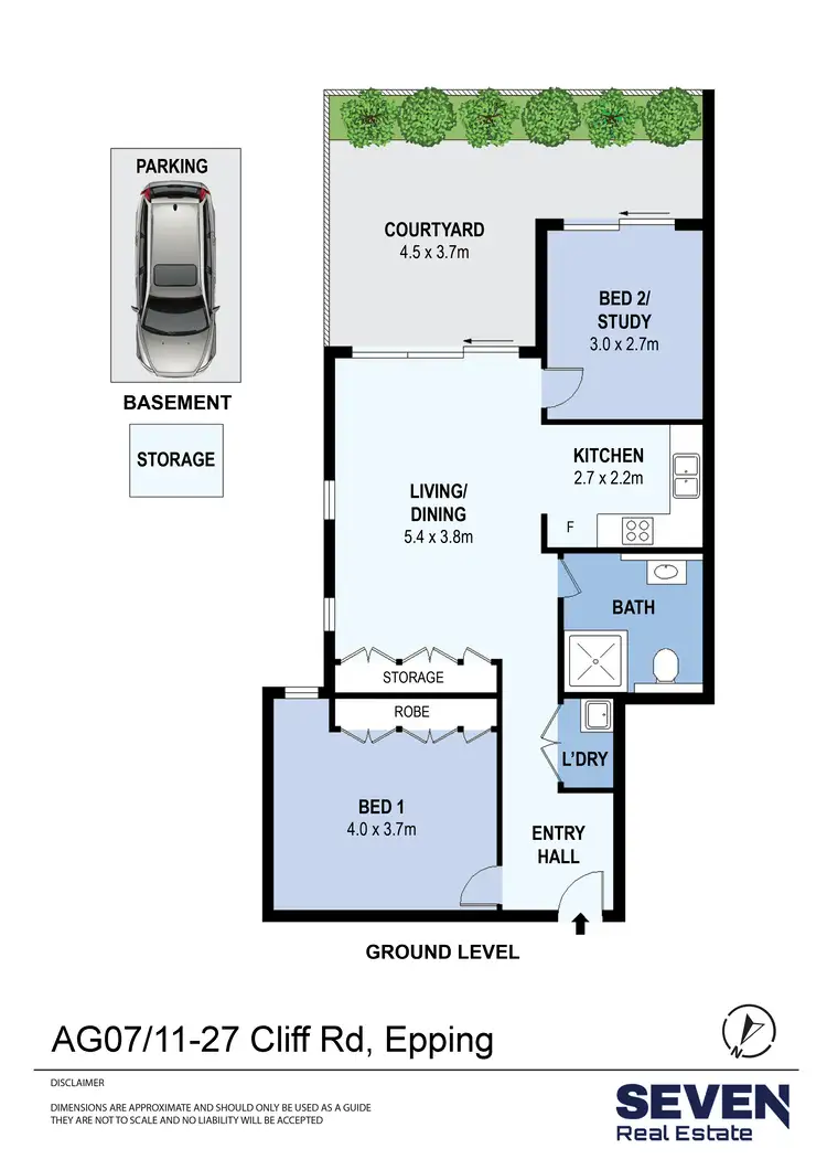 Floorplan of Homely apartment listing, AG07/11-27 Cliff Road, Epping NSW 2121