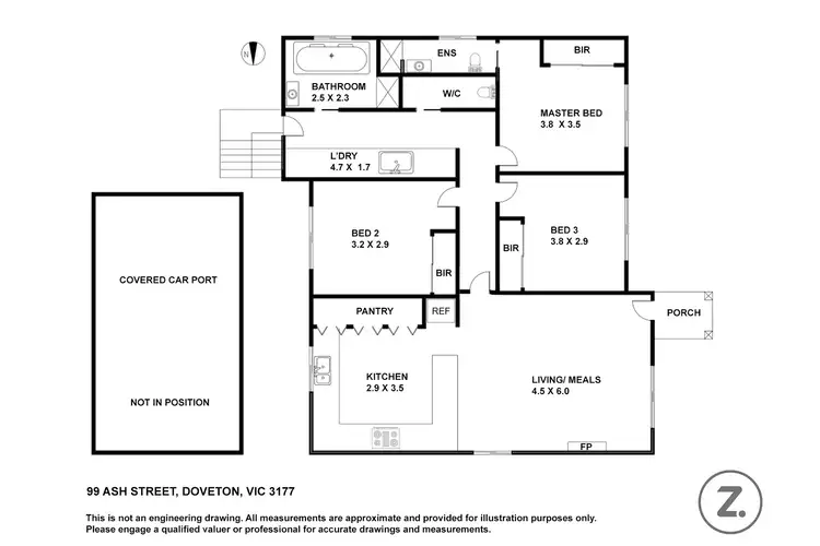 Floorplan of Homely house listing, 99 Ash Street, Doveton VIC 3177