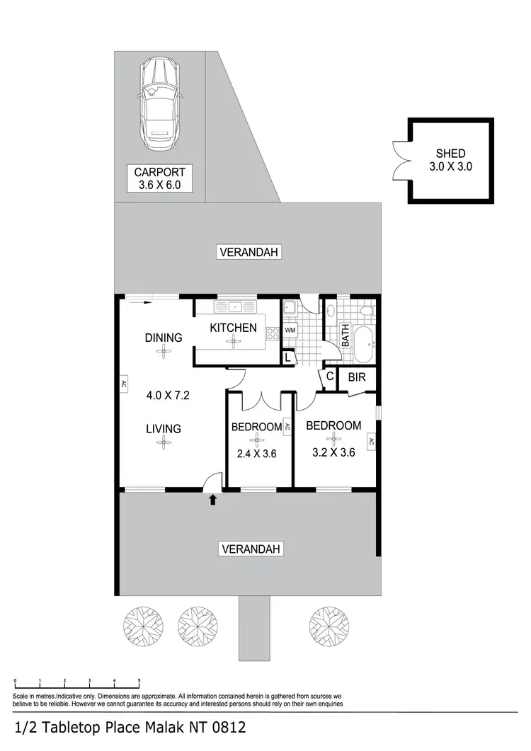 Floorplan of Homely unit listing, 1/2 Tabletop Place, Malak NT 812