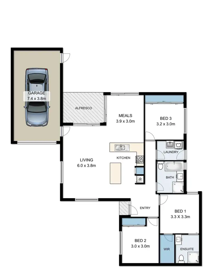 Floorplan of Homely house listing, 51A Wyndham Street, Werribee VIC 3030