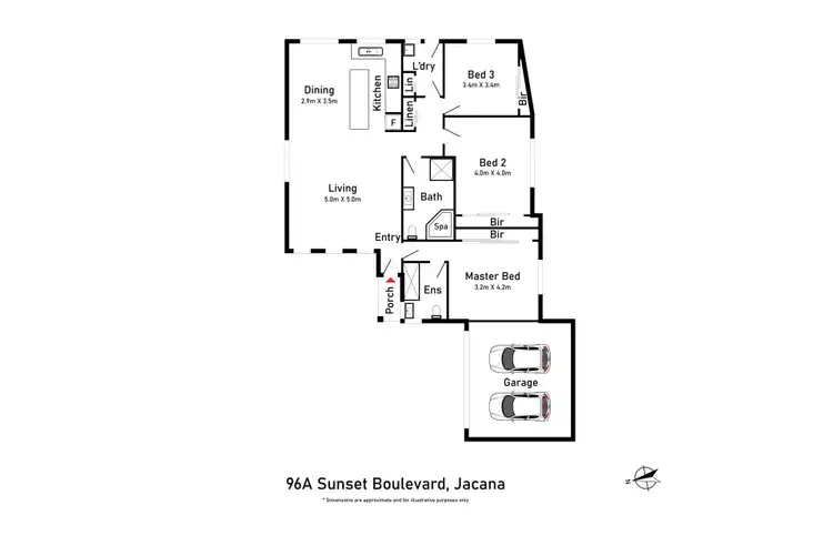 Floorplan of Homely house listing, 96A Sunset Boulevard, Jacana VIC 3047