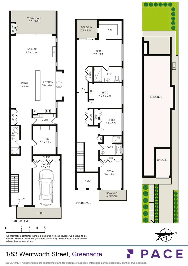 Floorplan of Homely semi-detached listing, 1/83 Wentworth Street, Greenacre NSW 2190