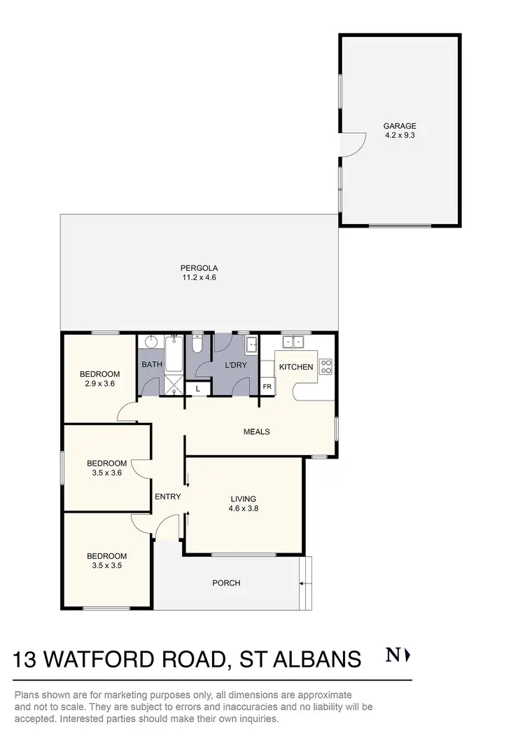 Floorplan of Homely house listing, 13 Watford Road, St Albans VIC 3021