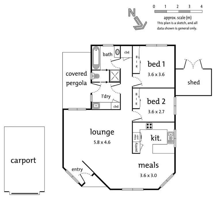 Floorplan of Homely unit listing, 2A Primrose Road, Croydon North VIC 3136