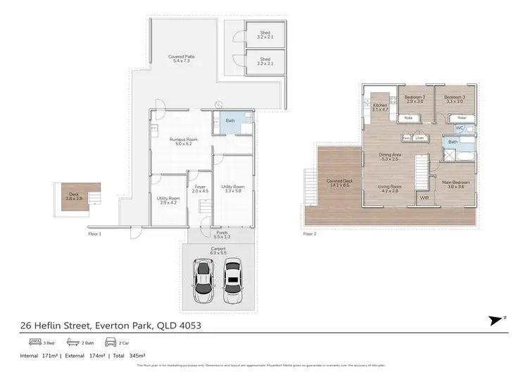 Floorplan of Homely house listing, 26 Heflin Street, Everton Park QLD 4053