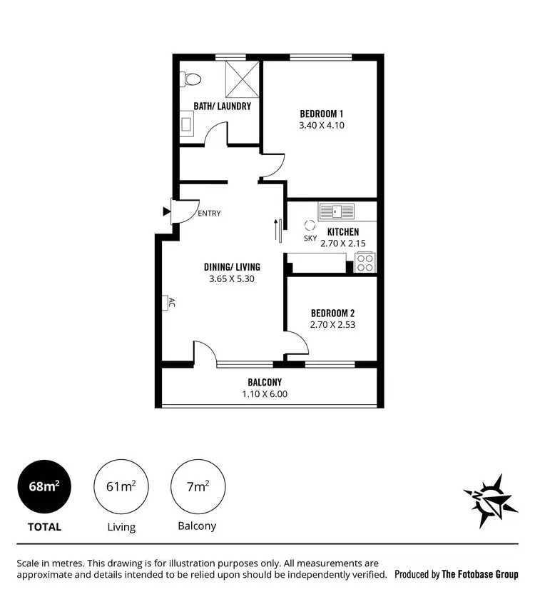 Floorplan of Homely unit listing, 6/21 Moorhouse Avenue, Myrtle Bank SA 5064