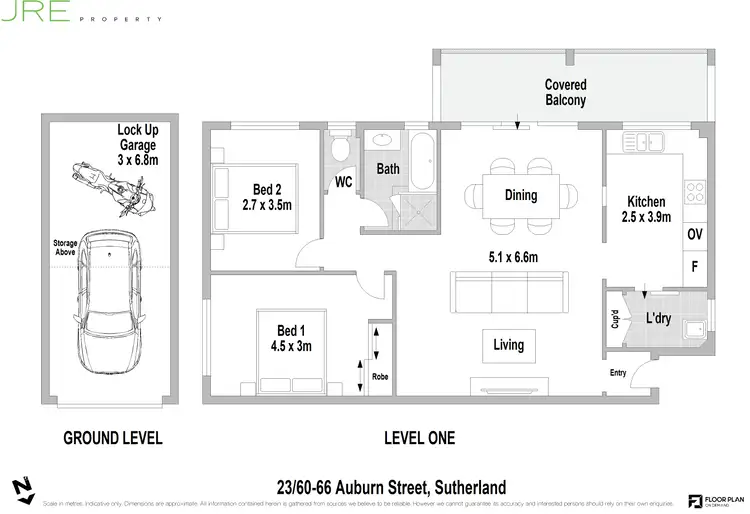 Floorplan of Homely apartment listing, 23/60-66 Auburn Street, Sutherland NSW 2232