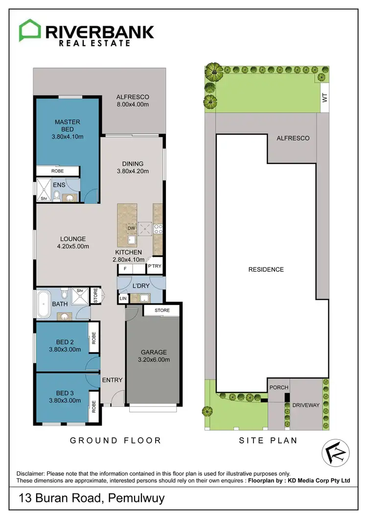 Floorplan of Homely house listing, 13 Buran Road, Pemulwuy NSW 2145