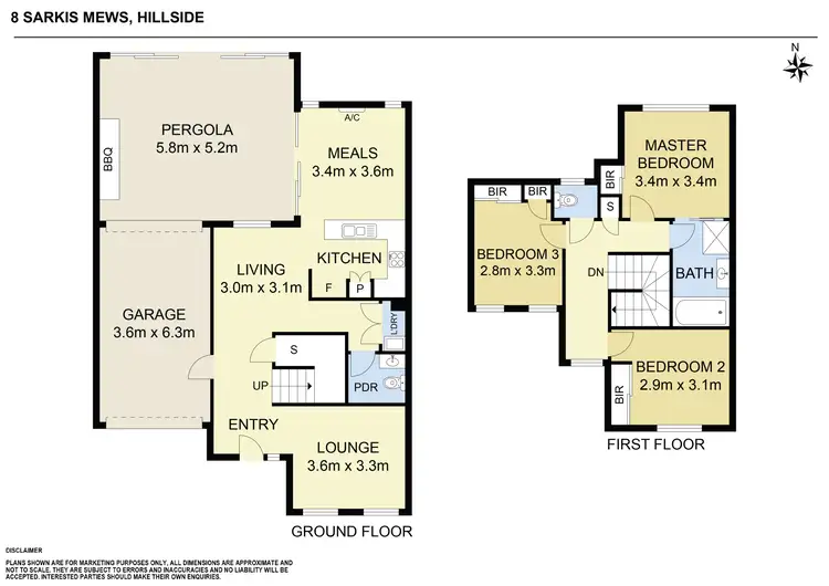 Floorplan of Homely townhouse listing, 8 Sarkis Mews, Hillside VIC 3037