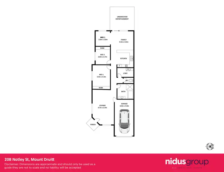 Floorplan of Homely semi-detached listing, 20B Notley Street, Mount Druitt NSW 2770